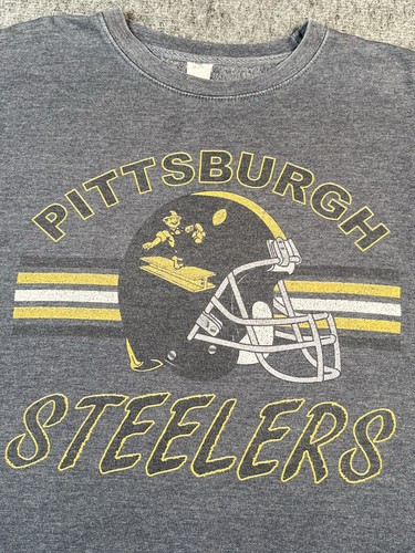 Vintage 60's 70’s Pittsburgh Steelers Crewneck Sweatshirt Boxy Graphic