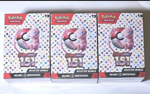 Pokemon TCG Scarlet & Violet 151 Booster Bundle Factory Sealed LOT of 3 Boxes