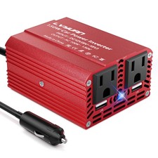 lvyuan 150w power inverter 12v dc to 110v ac car adapter dual usb charger new