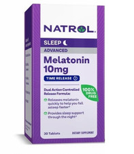 Natrol Time Release Melatonin Advanced Sleep Aid Tablets 30 Count
