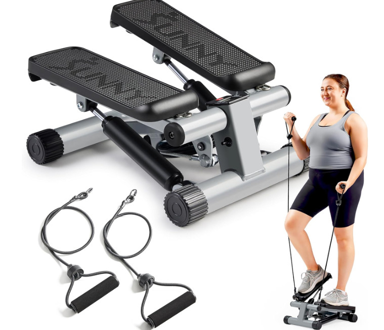 Brand New Sunny Mini Stepper w/ Exercise Bands No. 012-S ~ Health, Fitness, Gym