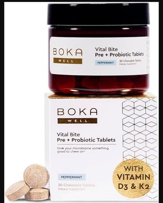 Boka Well Vital Bite Pre+Probiotic Tablets 30 Chewable Tablets 