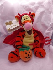 Vintage Disney Winnie the Pooh 9" Tigger Halloween Devil Bean Bag Plush 2000
