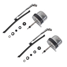 Silver Windshield Wiper Motor Kit Street Hot Rod Universal Boat Fit For Chevy Fi
