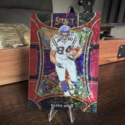 2023 Panini Select Randy Moss #463 Suite Level Red Disco Prizm 5/49 Vikings