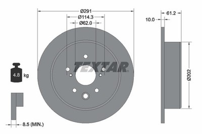 2x TEXTAR Bremsscheibe PRO 92179803 für IS LEXUS 2 3 220d ALE20 250 GSE20 GSE30_