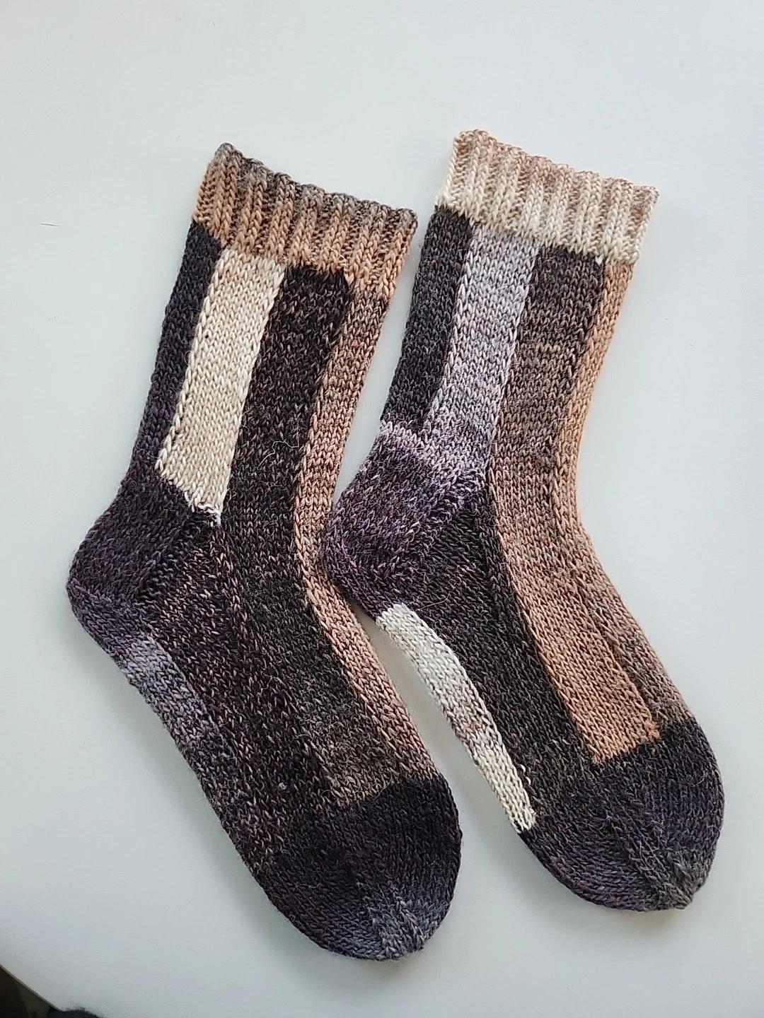Hand Knitted Wool Socks Size 5-7 #15
