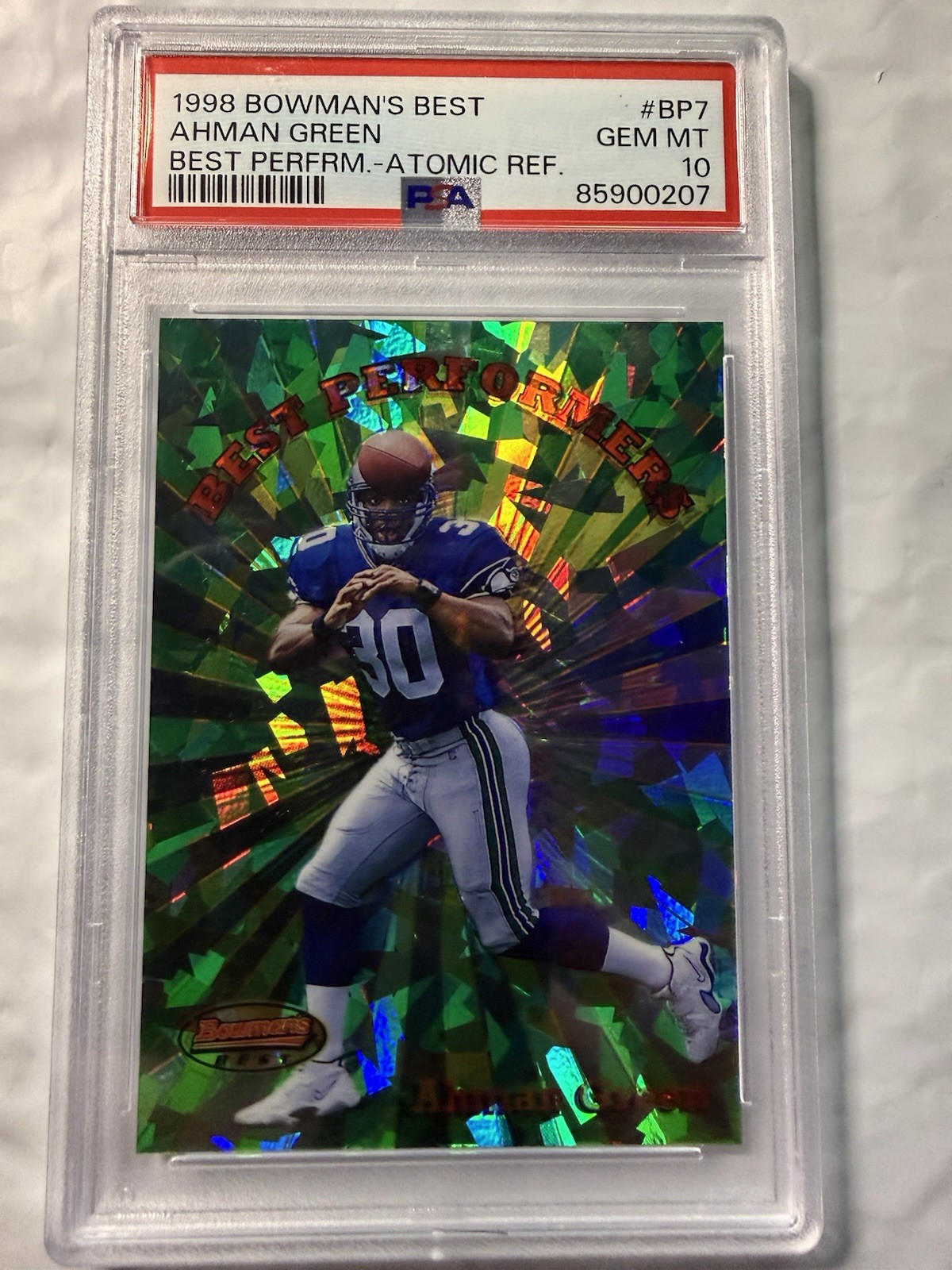 Ahman Green Bowman's Best Best Performers #BP7 Atomic Refractor