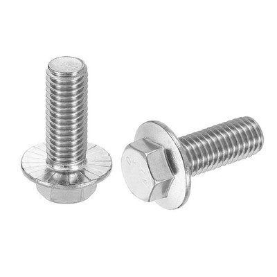 10pcs M10-1.5 x 25mm Flange Bolt DIN 6921 Metric Flanged Hex Screws Passivation