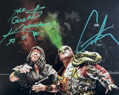 Autogramm The Great Muta & The Great Kabuki 8 x 10 Promo Handsigned Wrestling