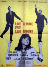 UNE FEMME EST UNE FEMME - GODARD - A WOMAN IS A WOMAN - ORIGINAL MOVIE POSTER