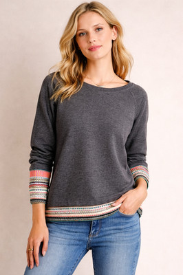 Anthropologie Alphamoment Womens Wanderlust Embellished Tunic Medium Beaded Boho