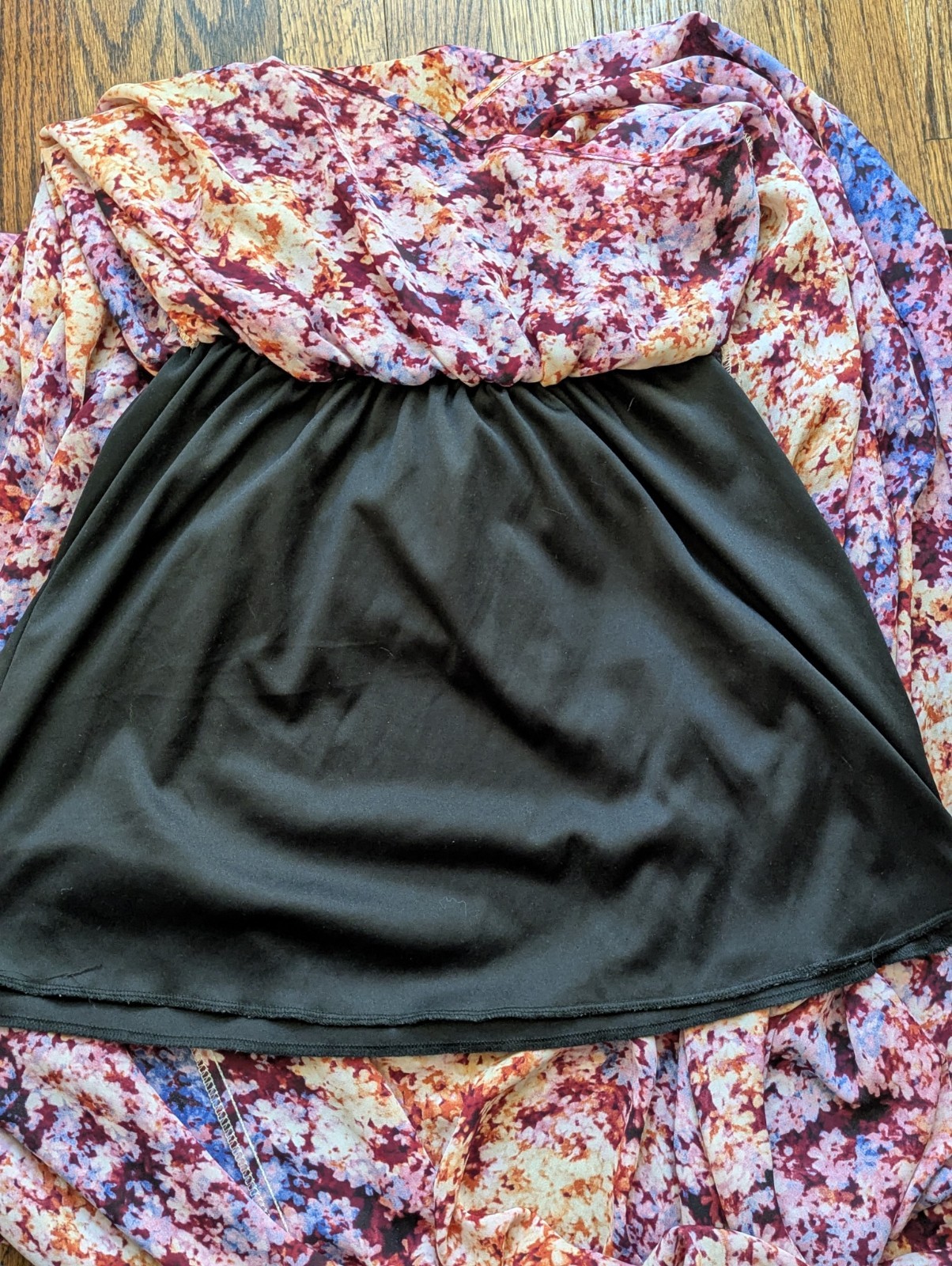 Show Me Your Mumu Size M 8-10 Purple Pink Blue Gold Floral Fairy Maxi Wrap Dress