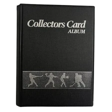 Vintage MLB Baseball Card Album Collectors Card Book Holder Display Black 80s