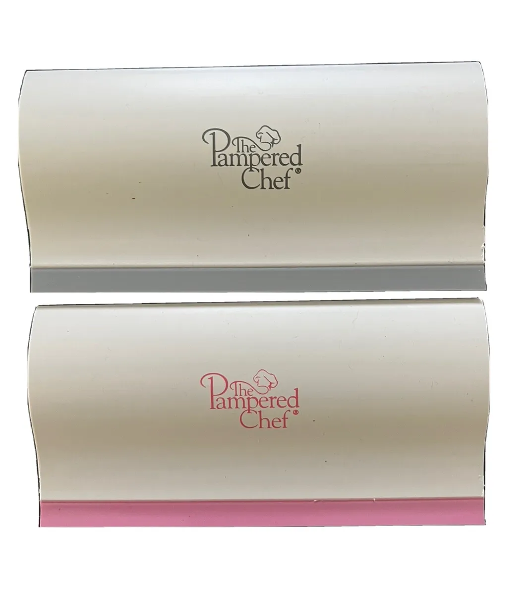 Pampered Chef Handy Scraper Rare Pink Color AND Classic Grey included.