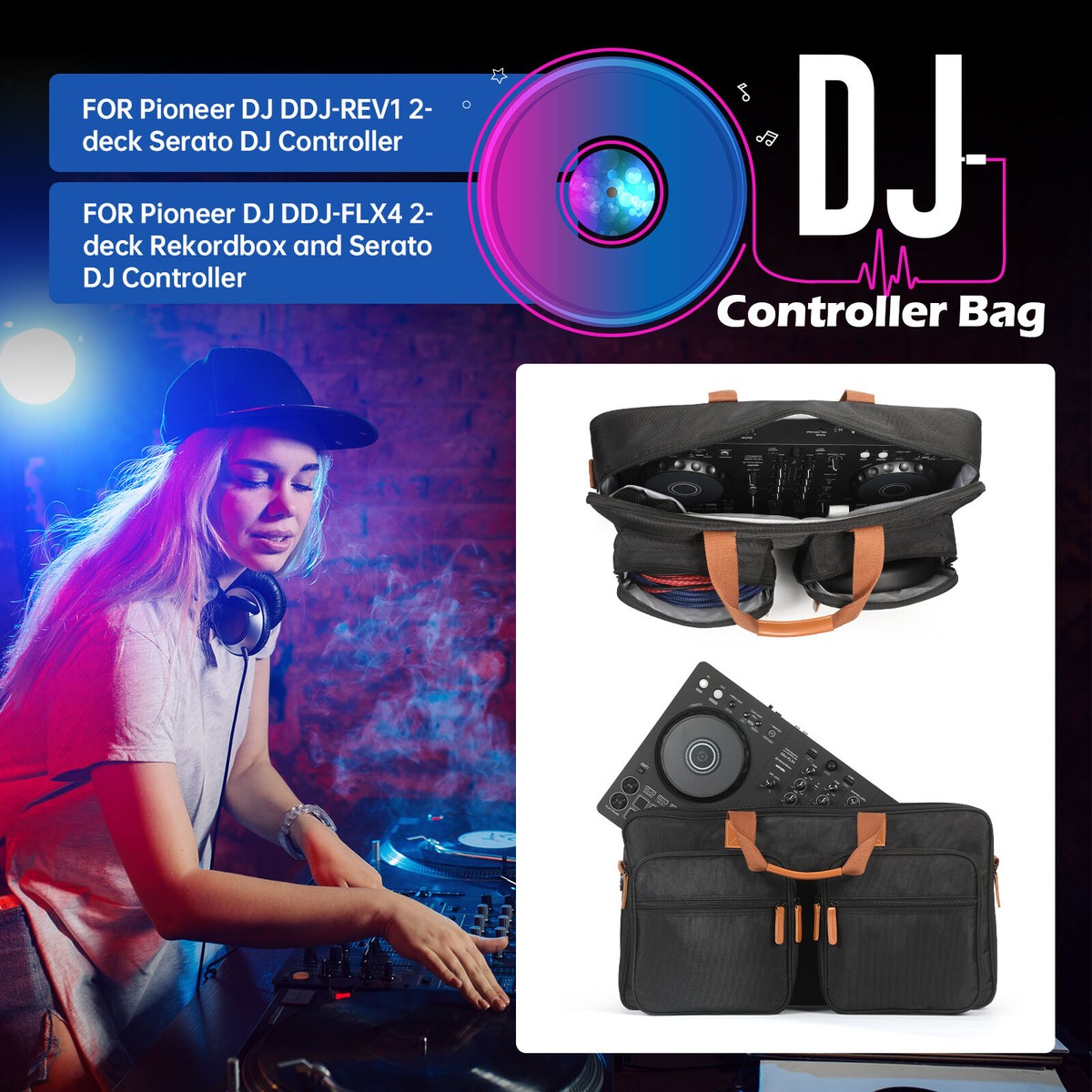 Pioneer DJ DDJ-FLX4 コントローラー＋専用バッグ付 ddj-flx4_with_djc-b_bag.jpg