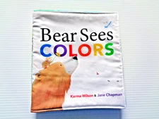 'Bear Sees Colors'  Soft, Washable, Cloth Book for Baby / Toddler