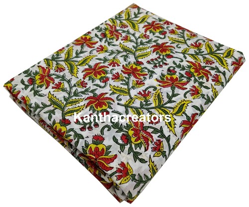 Natural Floral Print Cotton Fabric Dressmaking Sewing Soft Voile Running Fabric - Picture 2 of 5