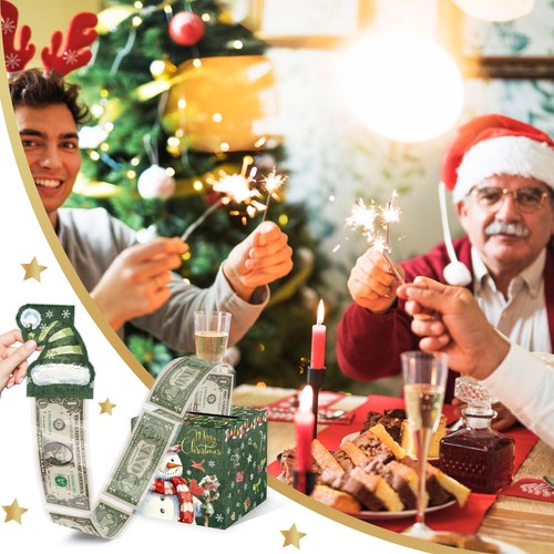 Caja de dinero con forma de feliz Navidad para fiestas de regalos en efectivo - Imagen 2 de 7