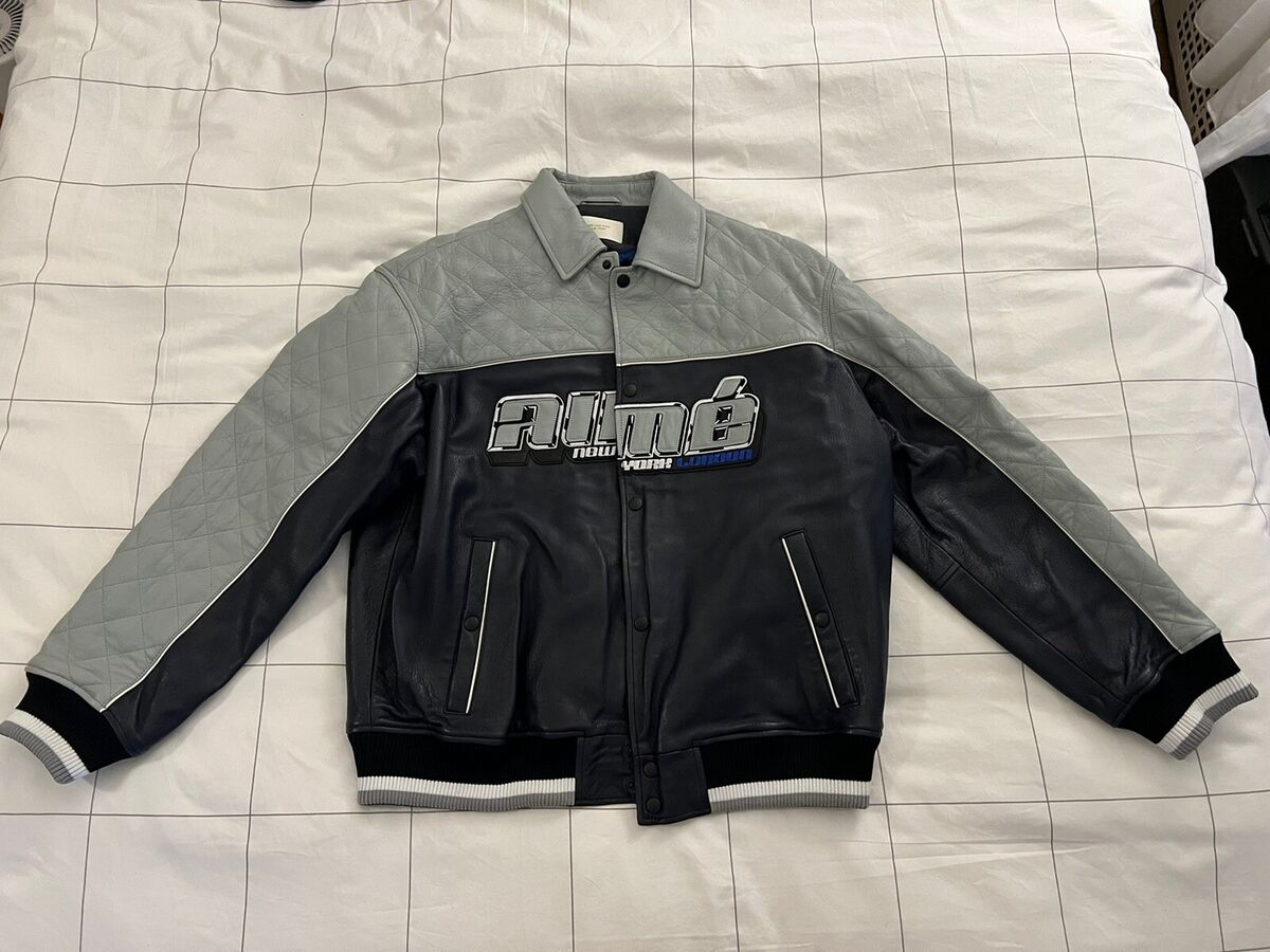 Aime Leon Dore ALD Leather Aimé Concord Jacket in Navy Aime Leon Dore ALD Leather Aimé Concord Jacket in Navy
