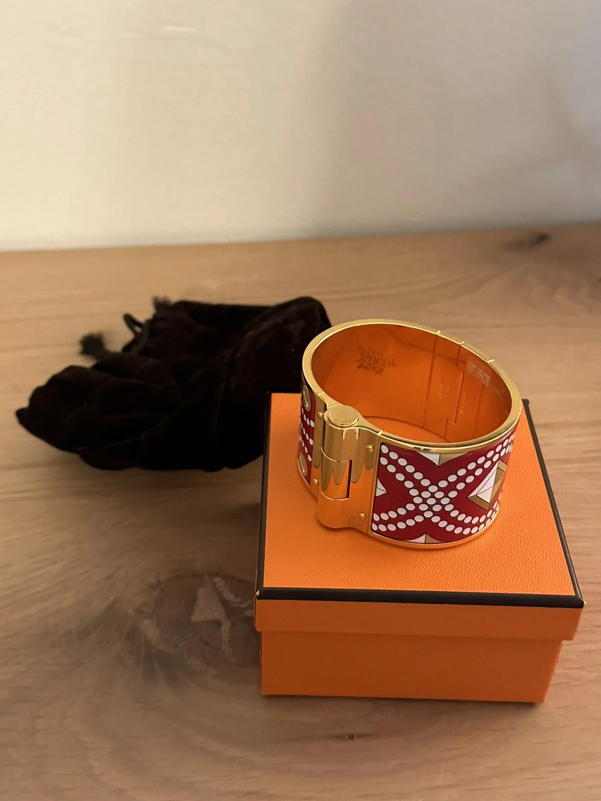 hermes enamel bangle bracelet g