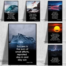 Posters Iceberg Success Inspirational Quotes Canvas Painting Wall Art Home Decor