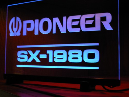 PIONEER SX-1980 ETCHED LED ACRLYIC SIGN