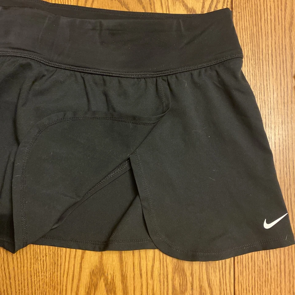 NIKE Black Swim Suit Skirt Skort Split Wrap Skort (Skirt with Briefs) Women's XL - Image 2 of 4