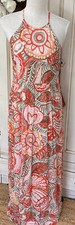Loft floral printed spaghetti strap maxi dress size 6