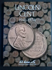 He Harris Lincoln Cents Penny Coin Folder 1941-1974 Number 2 Album Book 2673