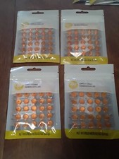 4 nowe Kggs. Wilton Sweet Gems Pomarańczowy kolor Izomalt Ciasto Dekorowanie 120 klejnotów
