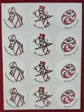 Vintage 1980's CTP Scratch  Sniff Cute Peppermint Candy Cane Stickers- 1 Sheet