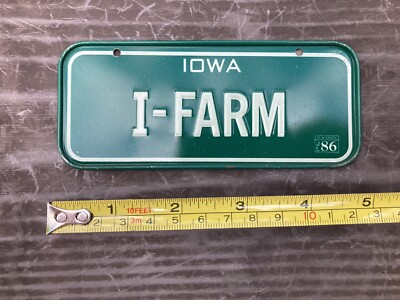 VINTAGE 5'' MINI USA METALL FAHRRAD NUMMERNSCHILD IOWA I FARM SCHWINN CRUISER