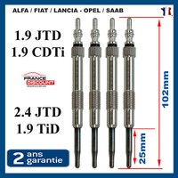 4 GlüHkerzen FüR Fiat Brava Punto Alfa 147 156 159 1,9L Oder 2,4 Jtd