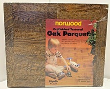 Suelo de parquet de roble NOS 6 dedos 5-3/4”x4-3/4”x5/16” Norwood 10’sq vintage años 70’s