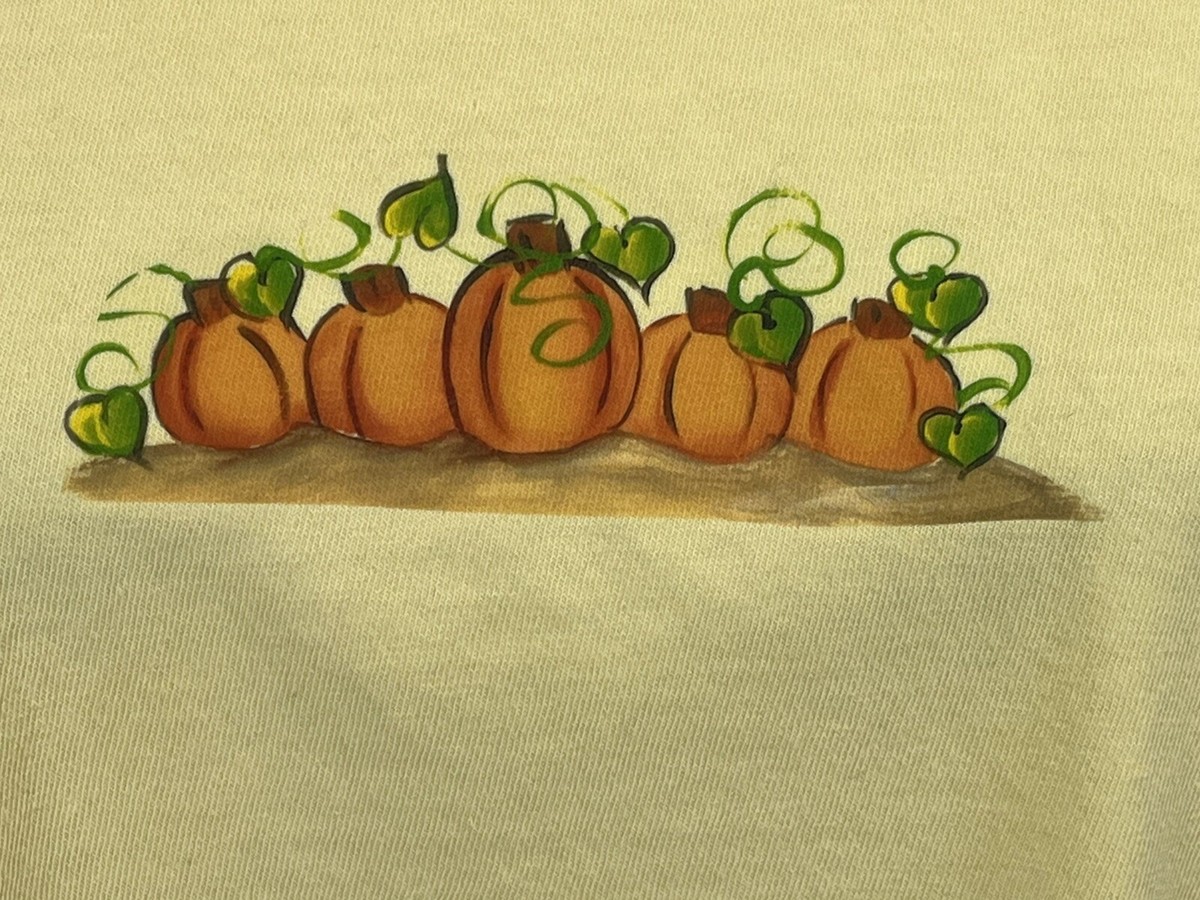 Vtg Womens Custom Fall Jeans Tshirt Outfit Sz 11 12 L GUC Handmade 90’s Pumpkins View 6