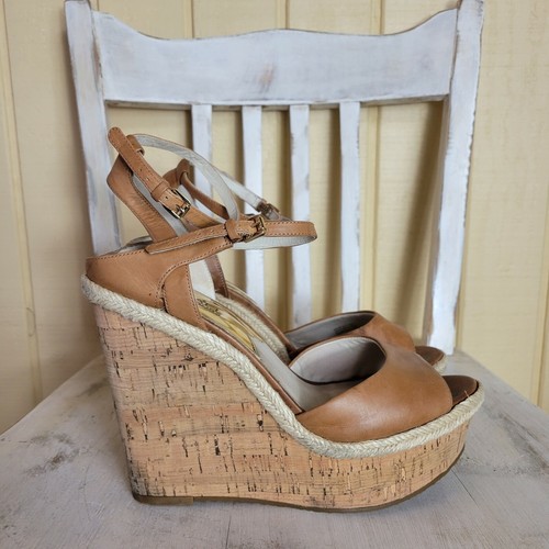 tan wedges size 9