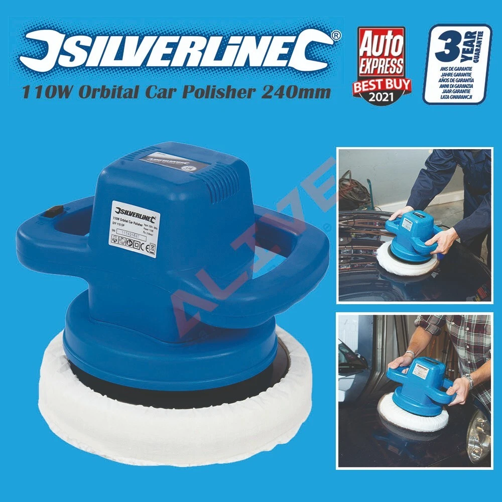 Silverline 110W Orbital Car Polisher 240mm - 261362 - DIY Vehicle 