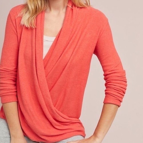 Good Peach Cloud Fleece Wrap Top Long 
