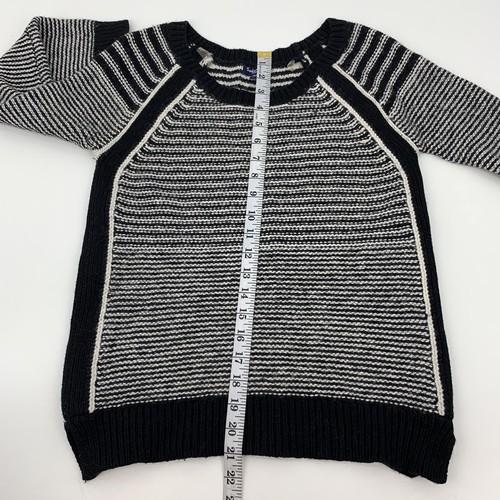 Splendid Sweater Pullover Stripe Black White Lambswool Cashmere Womens Size M - Picture 9 of 10