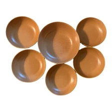 Ellingers Agatized Wood Inc Vintage 5 Bowl #60 & 1 Serving Bowl #75 Pre Owned EC