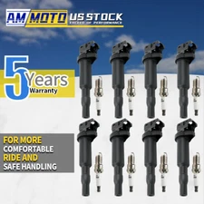 8Pcs Ignition Coils and 8Pcs Spark Plugs for BMW 335i 535i 550i 750i M5 UF592
