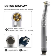 5Lights LED E-Generator Dental Fiber Optic High Speed Handpiece 4HOLE SANDENT MD