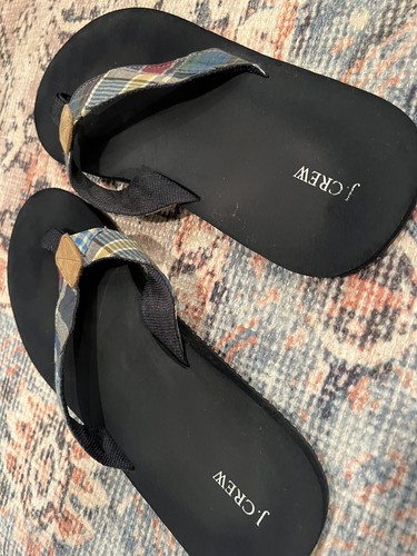 J. Crew Madras Patchwork Thong Flip 