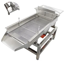 6mm Linear Vibrating Screen 120Wx2 Power Electric Vibrating Sifter Long Type