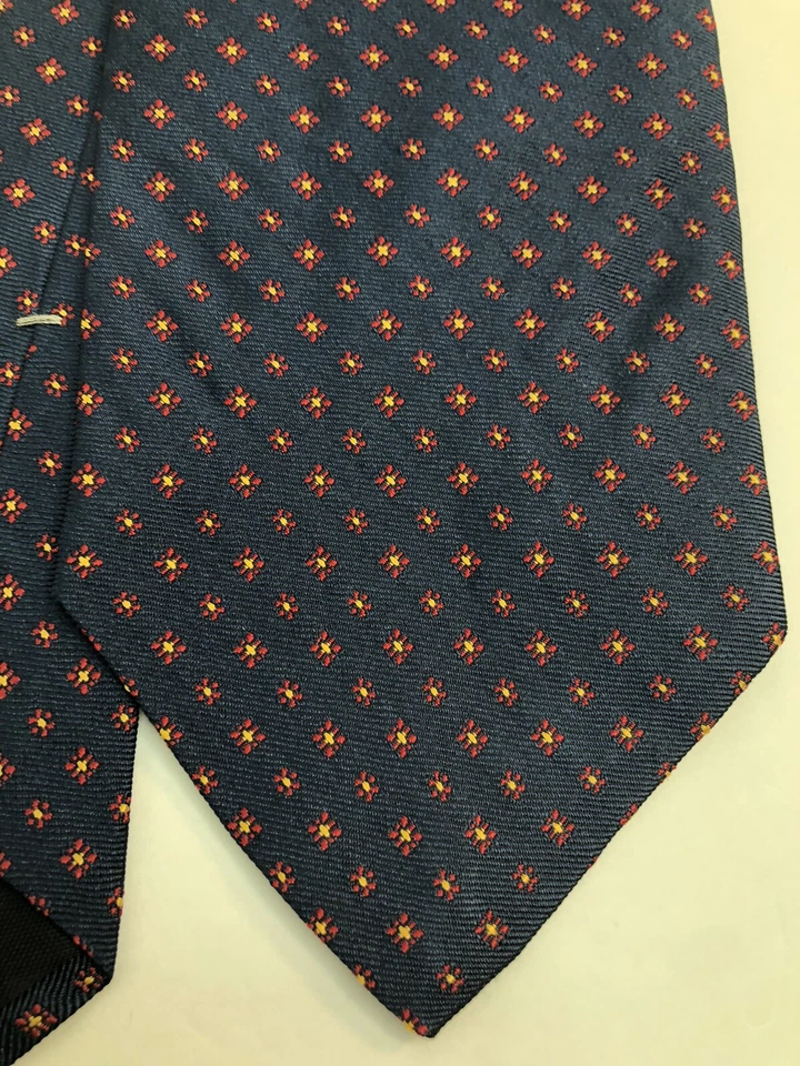 NUEVO SIN ETIQUETAS - Hathaway - Corbata de seda a micro cuadros roja/azul - 55" X 3,25" 410 Foto 4 de 4