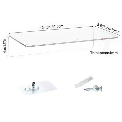 Showcase Your Toys and Collectibles with this Clear Acrylic Shelf 12x5 9 Inch - Picture 2 of 10