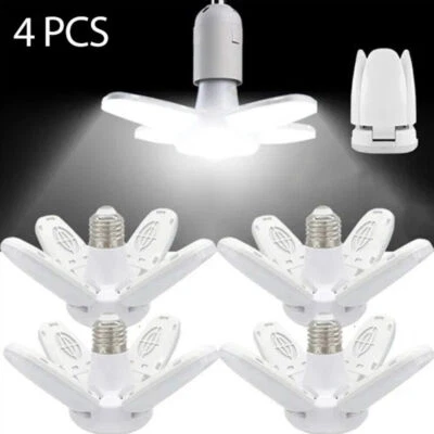 RACRDO 4 Pack Mini LED Garage Light Shop Ceiling Lights 28W E26 E27 Daylight Lamp 6500K