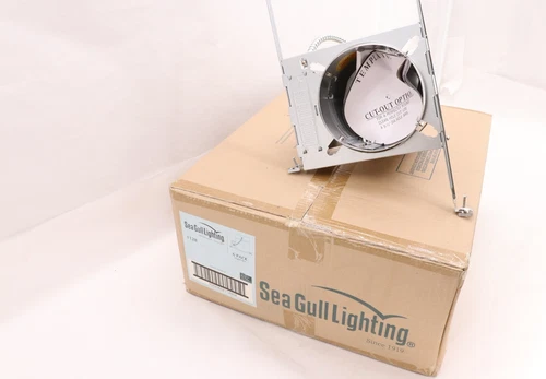 CASE OF 6 SEAGULL LIGHTING 1128 6" NEW CONSTRUCTION A/T INSULATED HOUSING (IC) - Picture 2 of 2