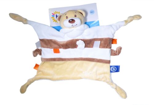 Bieco® Schmusetuch Schnuffeltuch mit Teddykopf groß Bubu Bär 36x38 cm braun - Bild 2 von 2